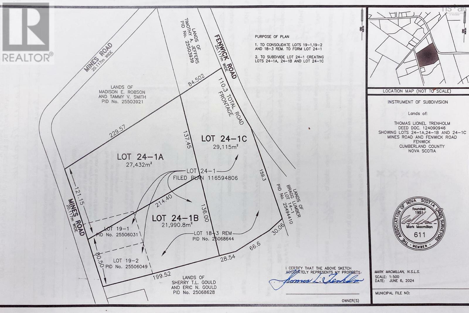 Photo de la propriété:  24-1B Mines Road  NS B0L 1C0 