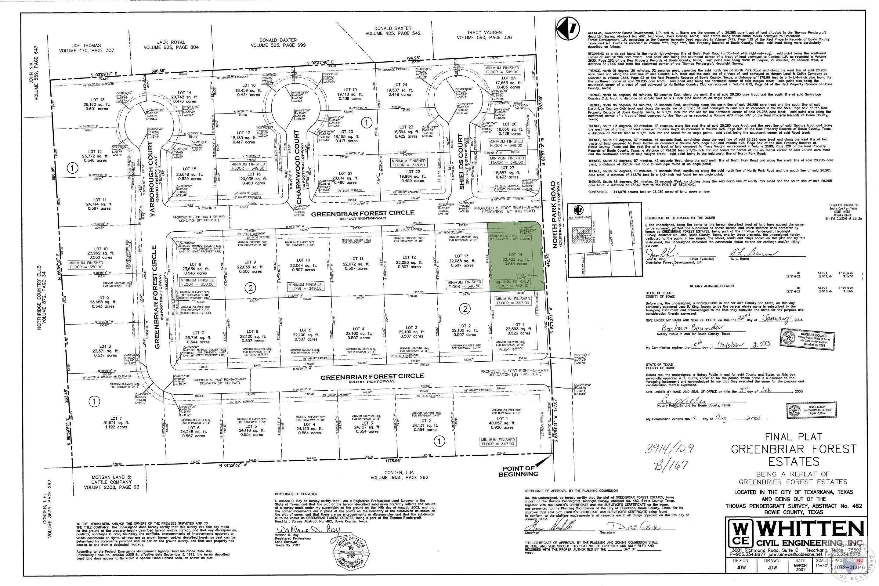 Property Photo:  0 Greenbriar Lot 14  TX 75503 