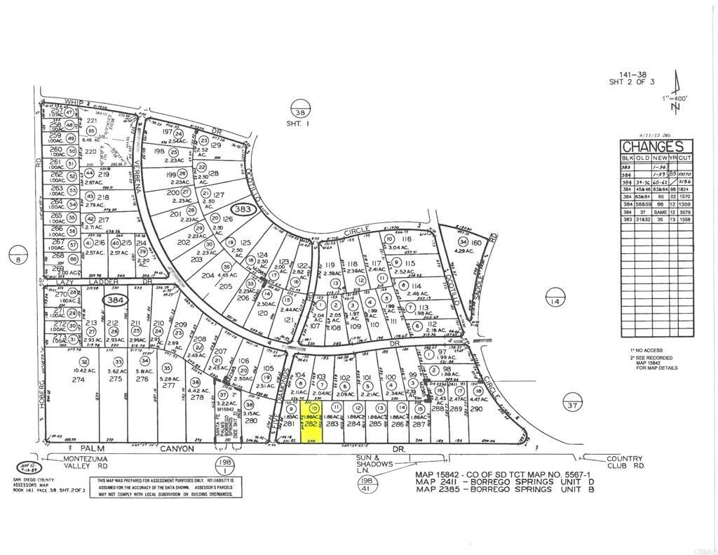 Property Photo:  Palm Canyon Dr Lot 282  CA 92004 