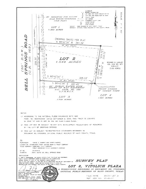 Property Photo:  Lot2 Bell Springs Road  TX 78620 