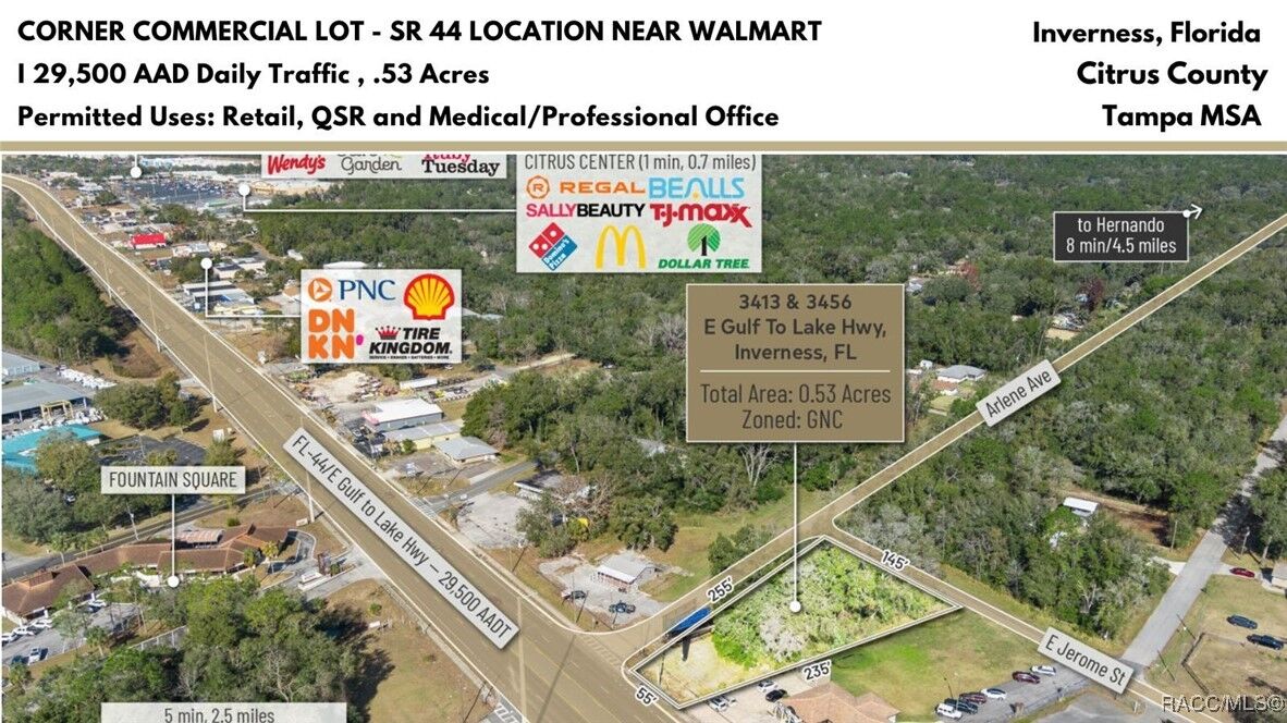 Property Photo: 3413 & 3456 E Gulf To Lake Highway FL 34453