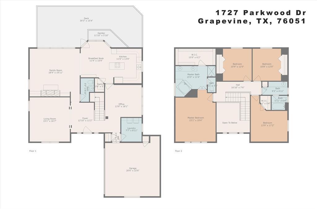 Property Photo: 1727 Parkwood Drive TX 76051