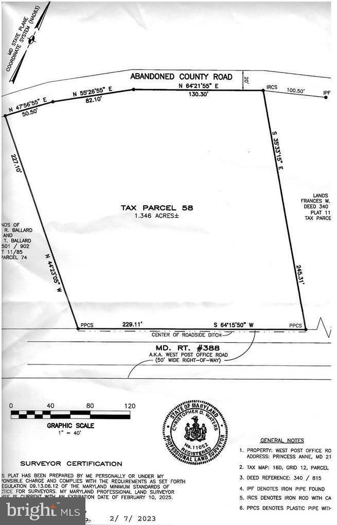 Property Photo: 0 W Post Office Road MD 21853