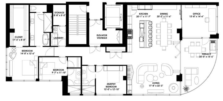 Property Photo:  100 10A Street NW 801  AB T2N 4T3 