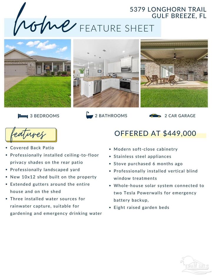 Property Photo: 5379 Longhorn Trl FL 32563