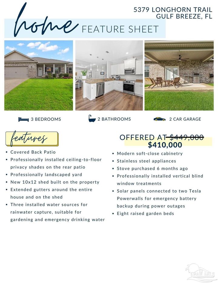Property Photo:  5379 Longhorn Trl  FL 32563 