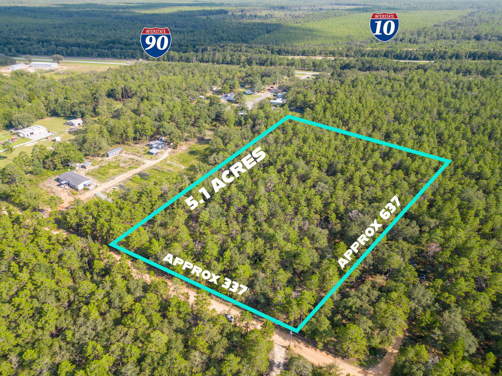 Property Photo: 5 Acres Carol Lane FL 32433