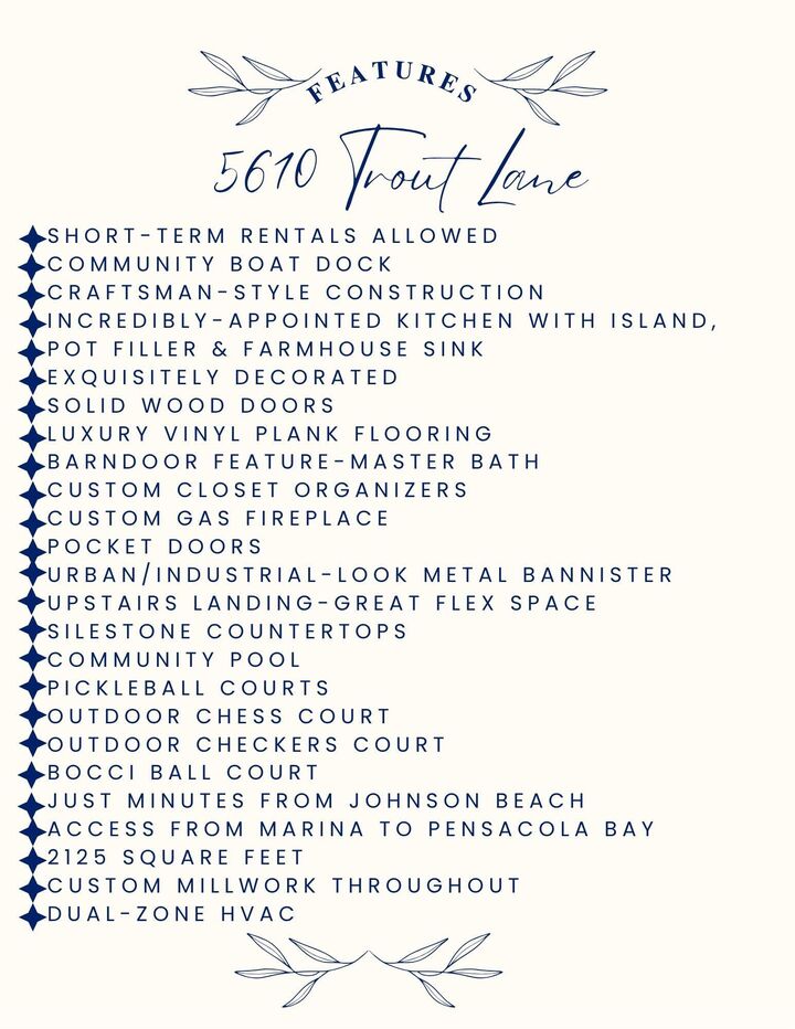 Property Photo:  5610 Trout Lane  FL 32507