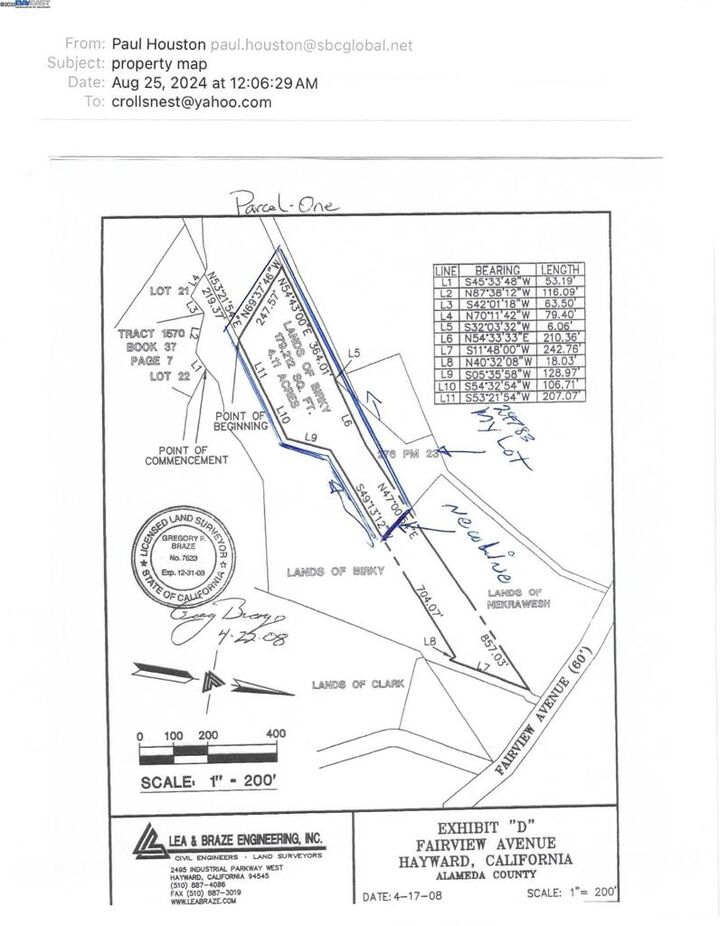 Property Photo: 0 Fairview Dr. CA 94542