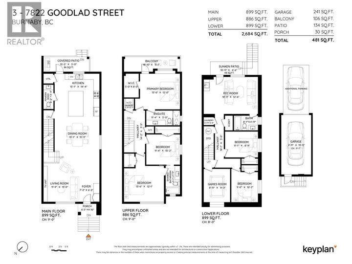 Property Photo:  7822 Goodlad Street 3  BC V5E 2H6 