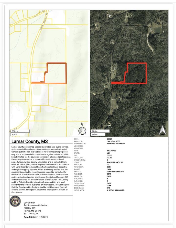 Property Photo:  000 Rocky Branch Rd.  MS 39482 