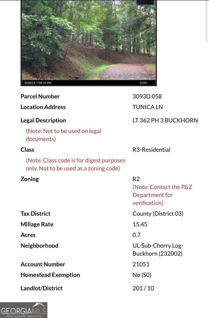 Property Photo:  0 Tunica Lane 362  GA 30540 