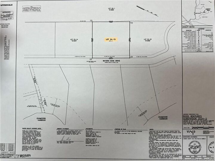 Property Photo: Lot #15 Waters Edge Drive NB E5B 1N5