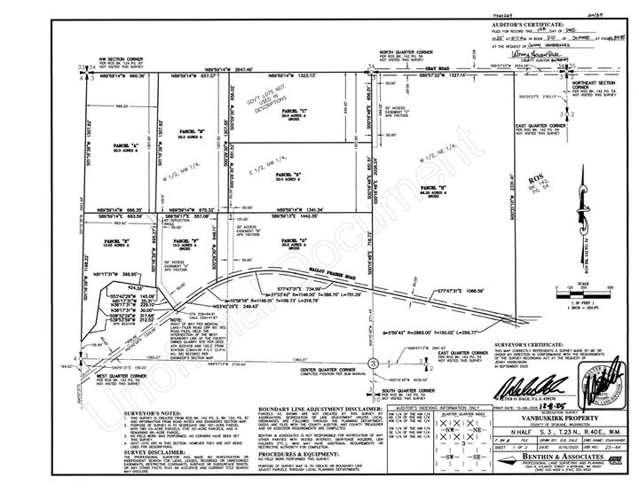 Property Photo:  Nka Malloy Prairie Rd Parcel E, 03032.9052  WA 99004 