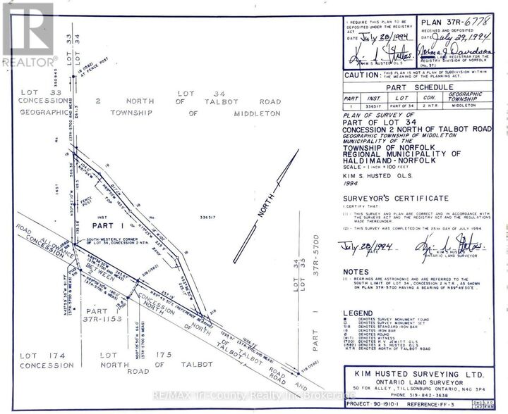 Property Photo:  Pt Lt 34 1st Concession Ntr Road  ON N4B 2W5 