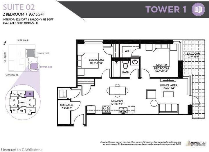 Property Photo:  100 Garment Street 502  ON N2G 0C3 