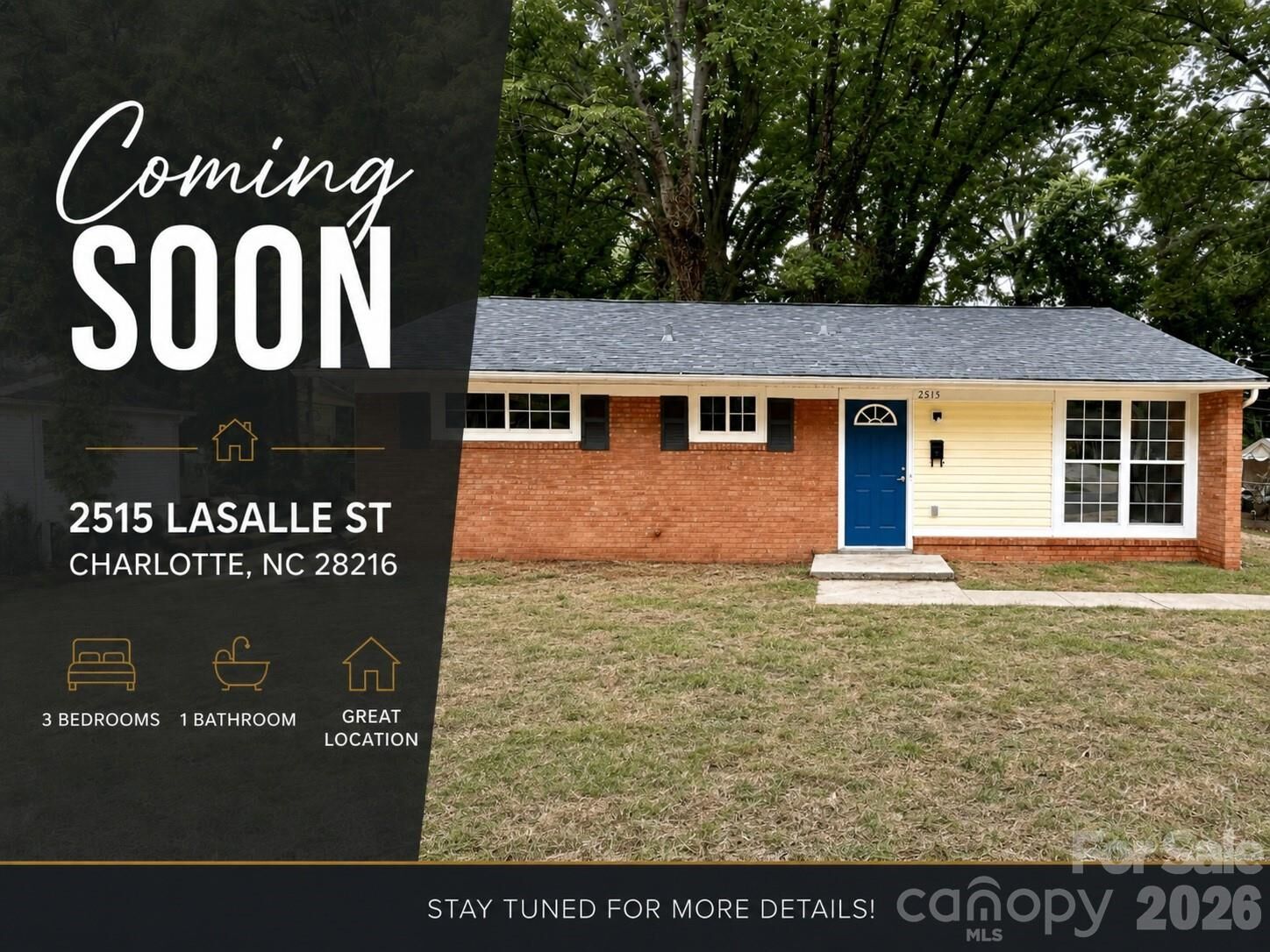 Property Photo: 2515 Lasalle Street NC 28216