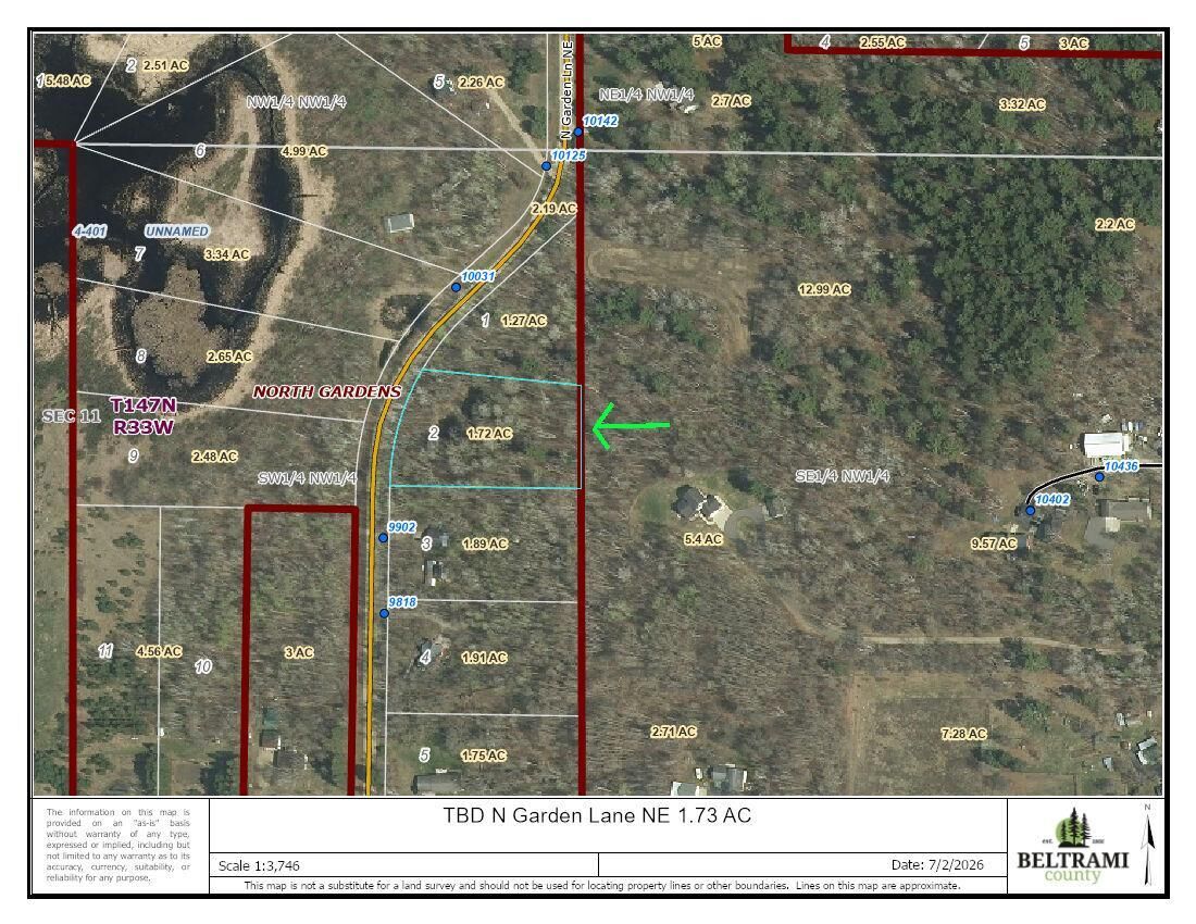 Property Photo: Tbd 1.73ac N Garden Lane NE MN 56601
