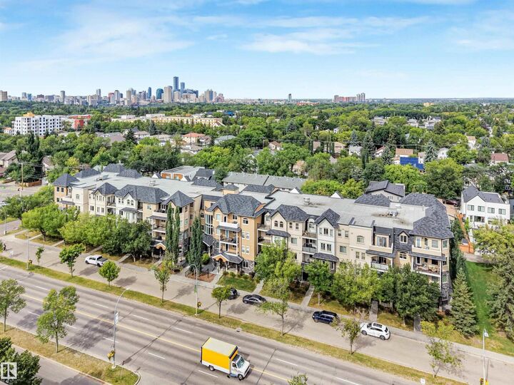 Property Photo:  #214 8730 82 Av NW  AB T6C 0Z1 