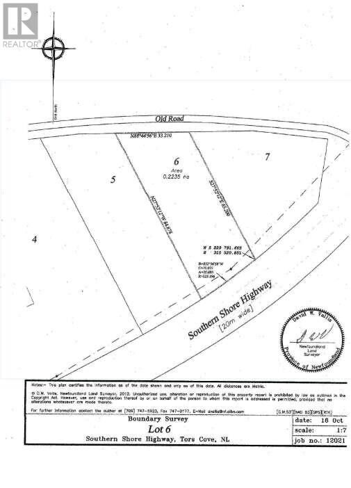 Property Photo:  Lot 6 (Old) Southern Shore Highway  NL A0A 4A0 