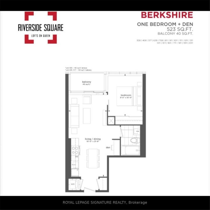 Property Photo:  15 Baseball Place 826  ON M4M 0E7 